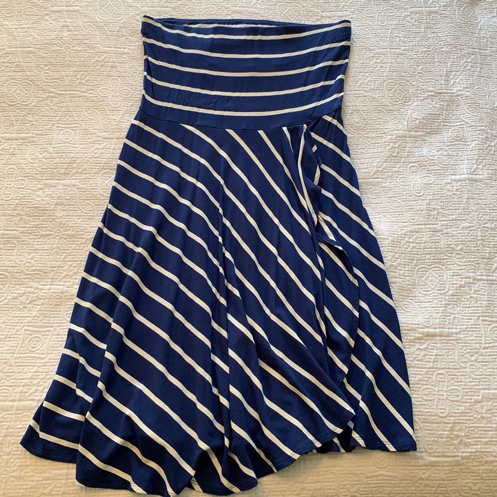 Ann Taylor blue and white dress with shrug
